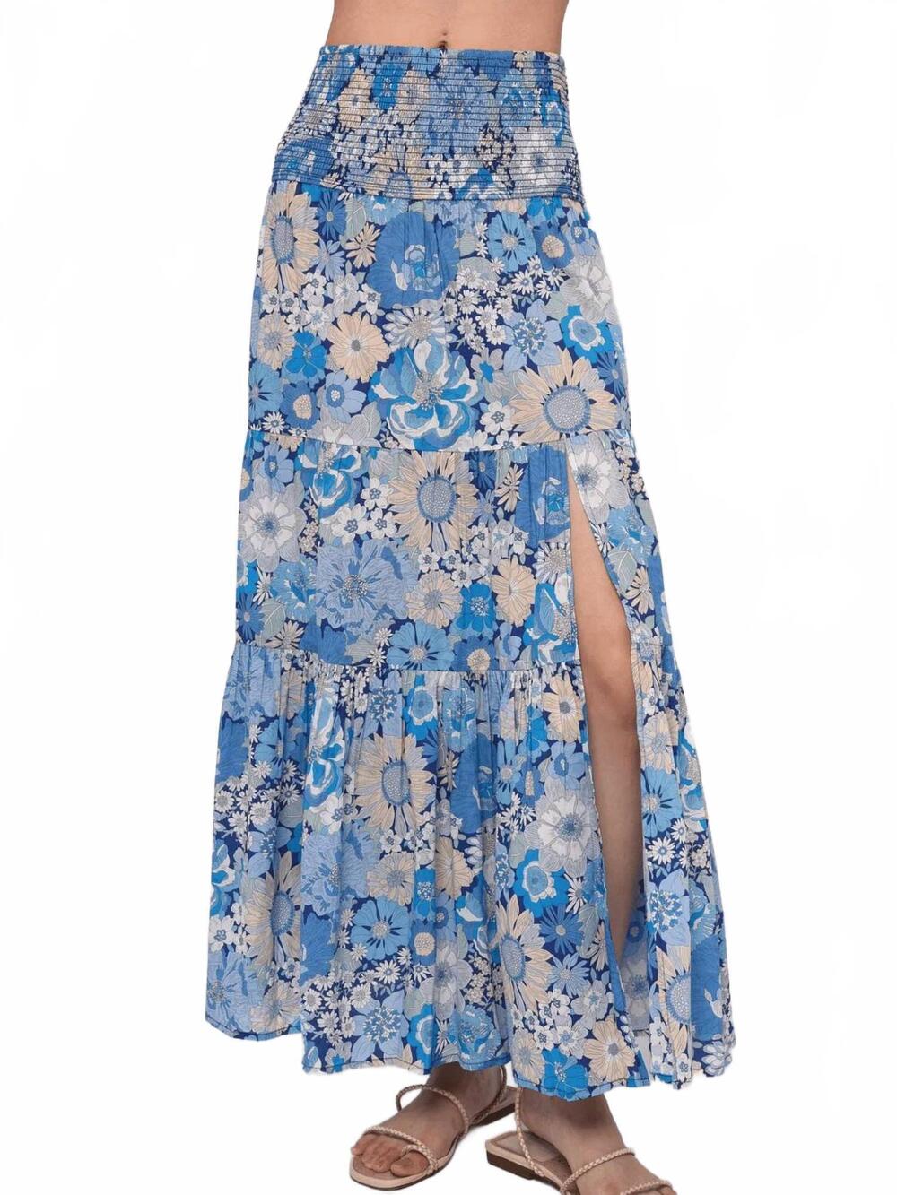 NEW LOVE THE LABEL izzy midi skirt in summers in the sun liberty